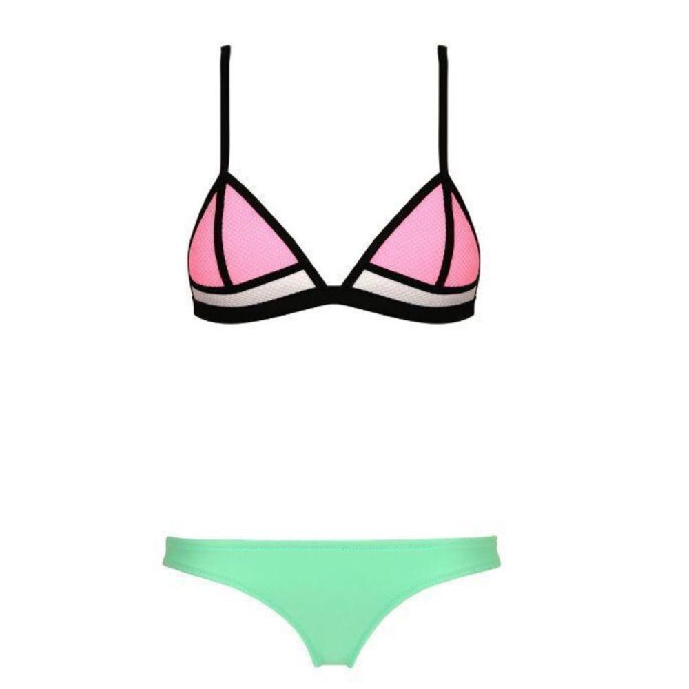 Pink & Green 2 Piece Bikini